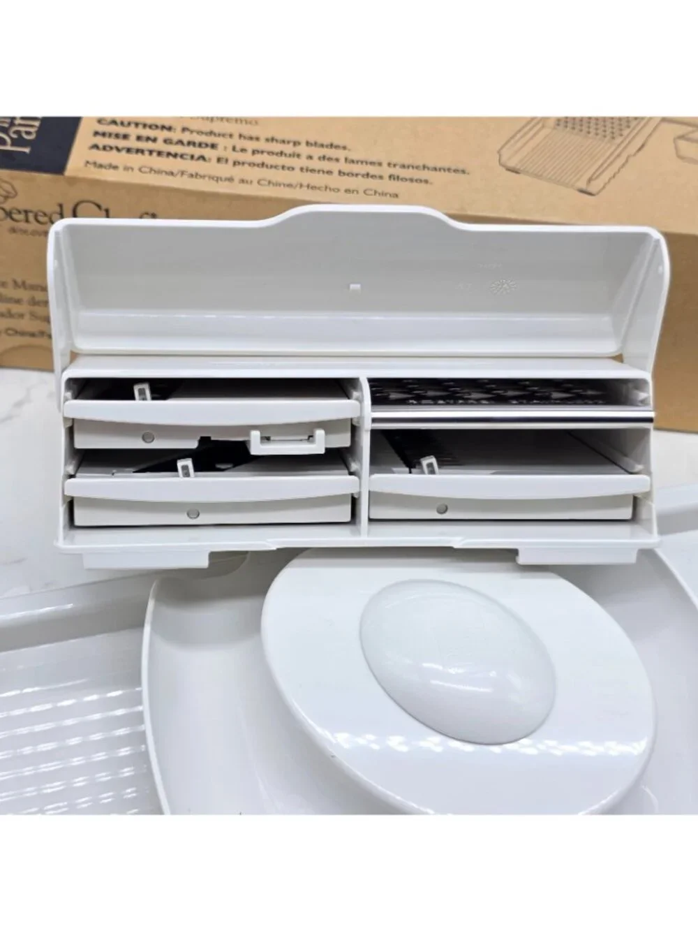 Pampered Chef Ultimate Mandoline 1087 Food Slicer Grater 4 Blades NEW in Box